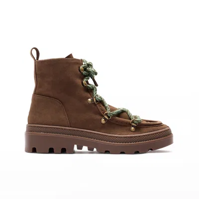Naguisa Women's Kaus Brown Chunky Boot