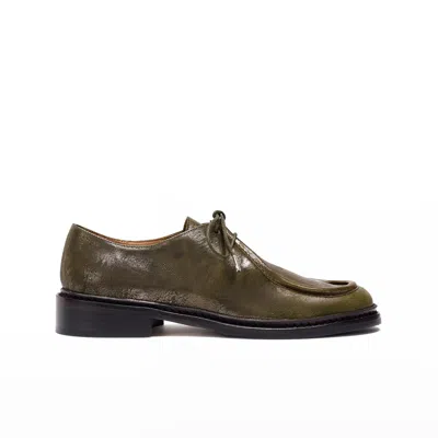 Naguisa Women's Khov Green Metal Wallabee