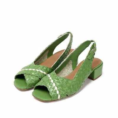 Naguisa Women's  Woven Sandals - Capitata Green