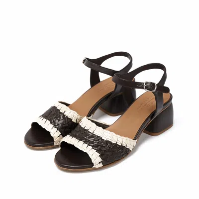 Naguisa Women's  Woven Sandals - Mani Brown-ecru