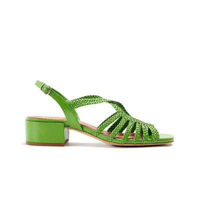 Naguisa Women's  Woven Sandals - Raco Square Green