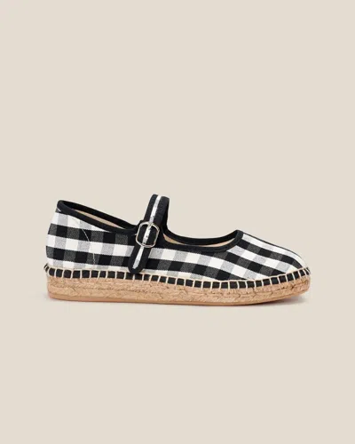 Naguisa Women's Peonia Maryjane Espadrilles In Black Check In Multi