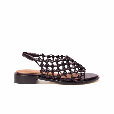 Naguisa Women's Purple Mogan Eggplant -  In Black