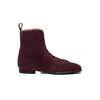 Naguisa Women's Purple  Ankle Boots - Esha Eggplant In Burgundy