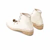 Naguisa Women's White  Espadrilles - Annona Ecru In White