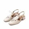 Naguisa Women's White  Woven Sandals - Mays Linen In White