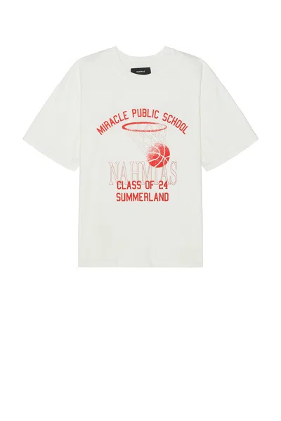 Nahmias 024 Basketball Boxy T-shirt In White