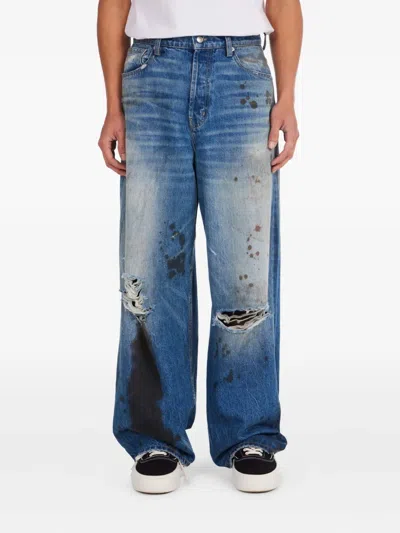 Nahmias Distressed Wide-leg Jeans