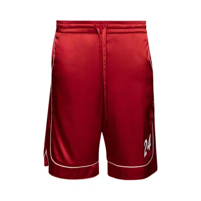 Pre-owned Nahmias 24 Silk Basketball Shorts 'cherry' | Red | Men's Size S