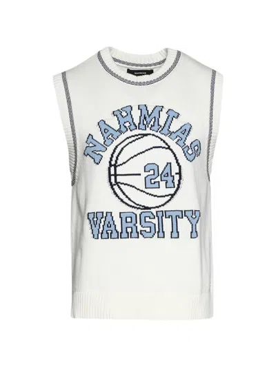 Nahmias Basketball Varsity Knit Jersey In White