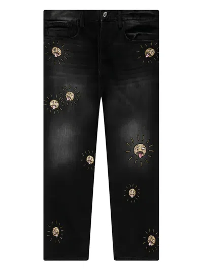 Nahmias Beaded Sun Jeans In Black