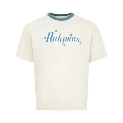 Pre-owned Nahmias Blossom Ringer Tee 'egg White' | Men's Size Xxl