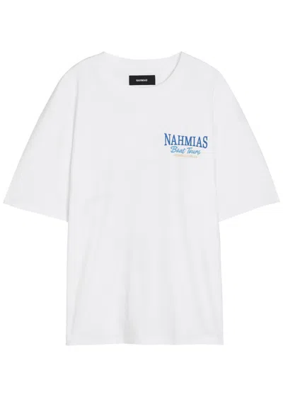 Nahmias Boat Tours Printed Cotton T-shirt In White
