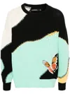 Nahmias Butterfly Intarsia-knit Jumper In Black