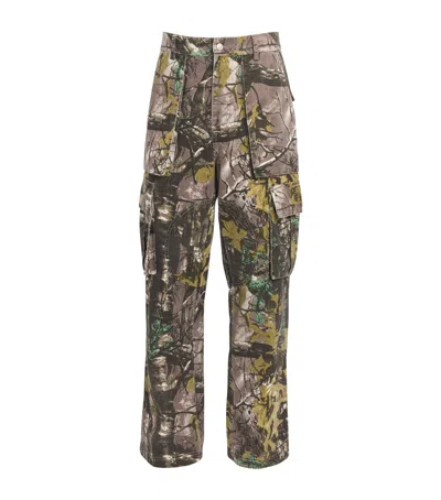 Nahmias Camouflage Cargo Trousers In Green