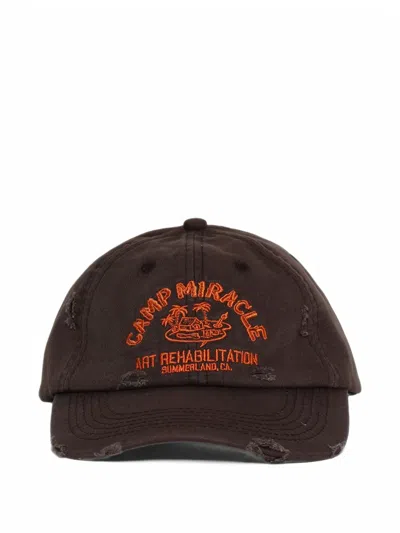 Nahmias Camp Miracle Distressed Cap In Brown