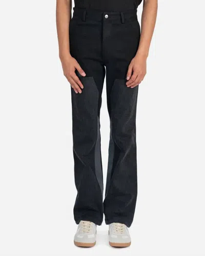 Nahmias Carpenter Paneled Pants In Black Denim