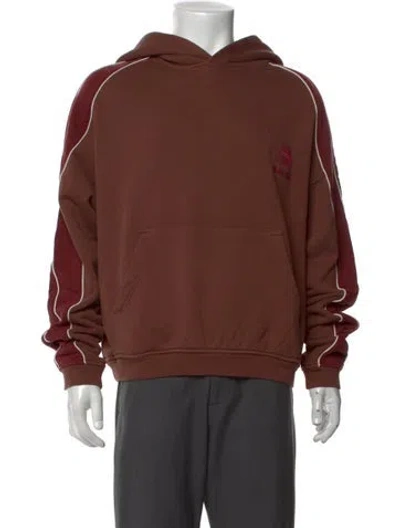 Pre-owned Nahmias Colorblock Pattern Crew Neck Hoodie W/ Tags In Brown
