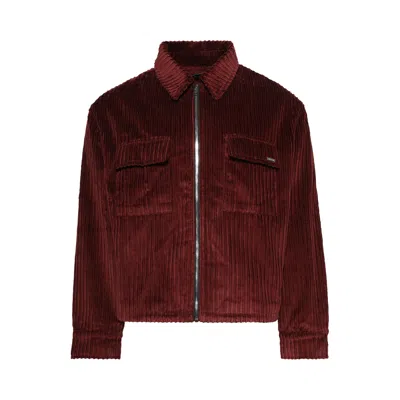 Pre-owned Nahmias Corduroy Long-sleeve Boxy Zip Up 'saffron'