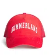 Nahmias Summerland Corduroy Trucker Cap In Red