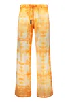 Nahmias Tie-dye Print Trousers In Orange