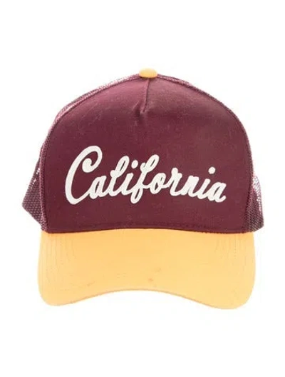 Pre-owned Nahmias Cotton Blend Baseball Hat In Burgundy