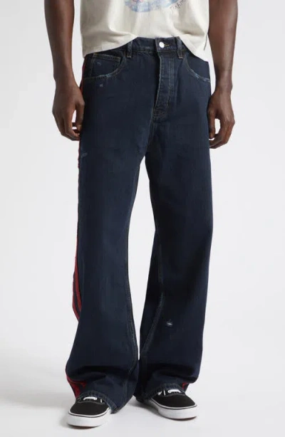 Nahmias Destroyed Denim Track Pants In Transparent