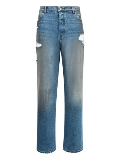 Nahmias Distressed Baggy Jeans In Blue