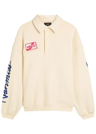NAHMIAS NAHMIAS EMBROIDERED COTTON POLO SWEATSHIRT