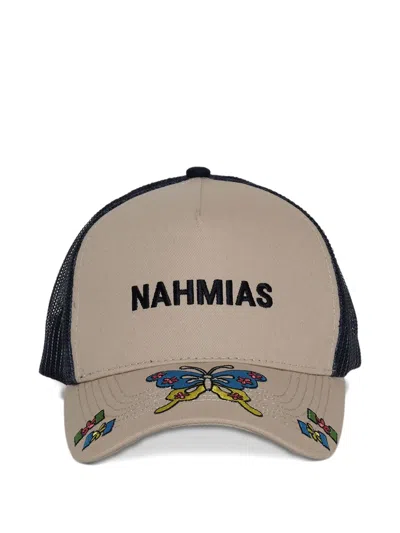 Nahmias Embroidered Hat In Brown