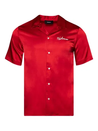 Nahmias Embroidered-logo Short-sleeves Shirt In Red