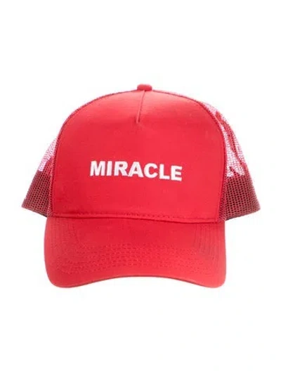 Pre-owned Nahmias Embroidered Trucker Hat In Red