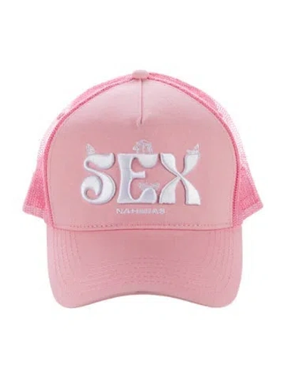 Pre-owned Nahmias Embroidered Trucker Hat In Pink