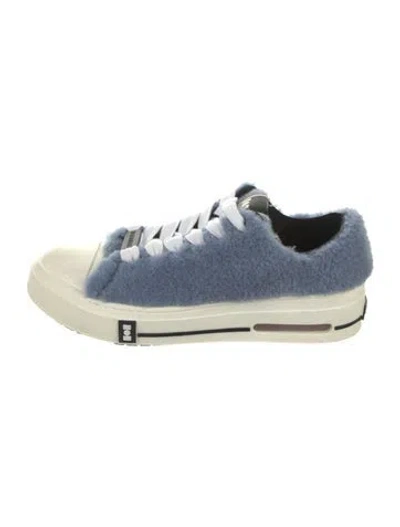 Pre-owned Nahmias Faux Fur Patterned Sneakers In Blue