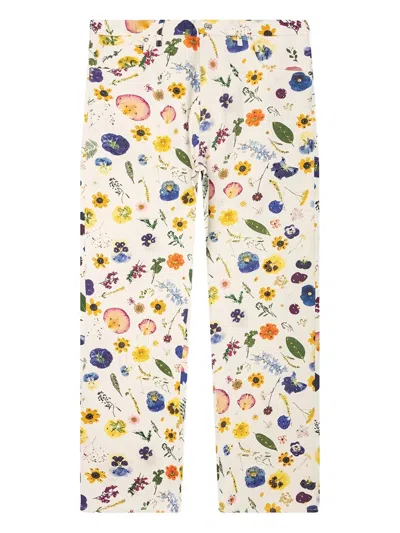 Nahmias Floral Beaded Jeans In Multi