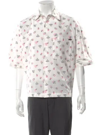 Pre-owned Nahmias Floral Print Short Sleeve Shirt W/ Tags In Multi