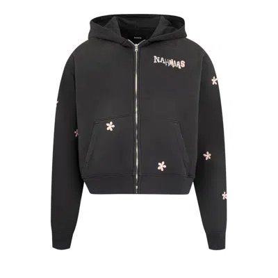 Pre-owned Nahmias Flower Groms Zip Up Hoodie 'aged Black' | Men's Size M