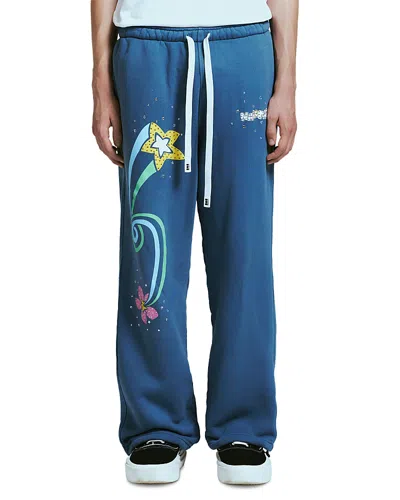 Nahmias Flower Trip Wide Sweatpants In Blue