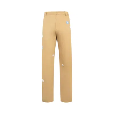 Pre-owned Nahmias Flower Worker Pant 'sand Twill' | Tan | Men's Size 34 In Brown