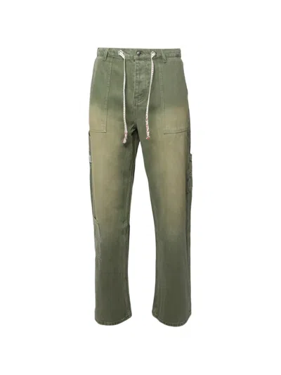 Nahmias Gardener Utility Tapered Jeans In Green