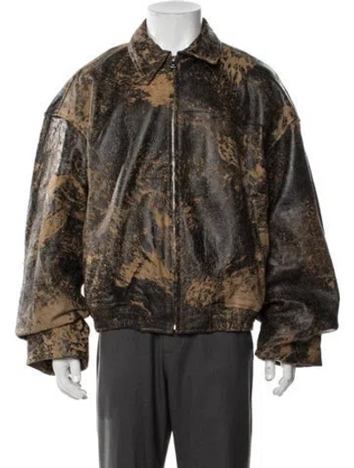 Pre-owned Nahmias Graphic Print Bomber Jacket W/ Tags In Multicolor