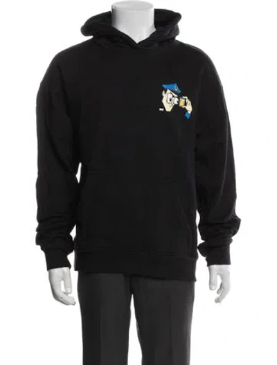 Pre-owned Nahmias Graphic Print Crew Neck Hoodie In Black