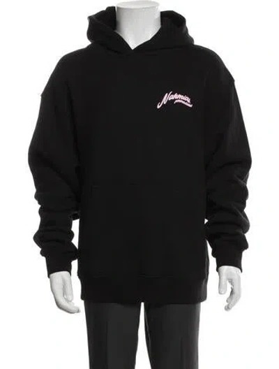 Pre-owned Nahmias Graphic Print Crew Neck Hoodie In Black