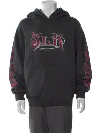 Pre-owned Nahmias Graphic Print Crew Neck Hoodie W/ Tags In Black