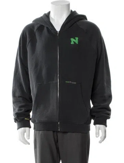 Pre-owned Nahmias Graphic Print Crew Neck Hoodie W/ Tags In Black