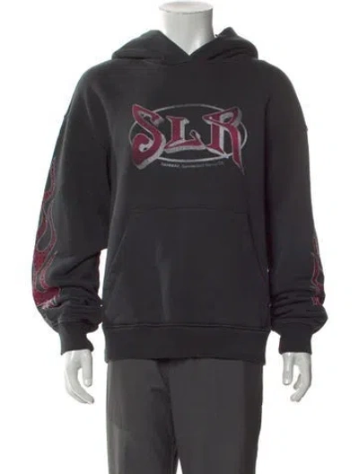 Pre-owned Nahmias Graphic Print Crew Neck Hoodie W/ Tags In Gray