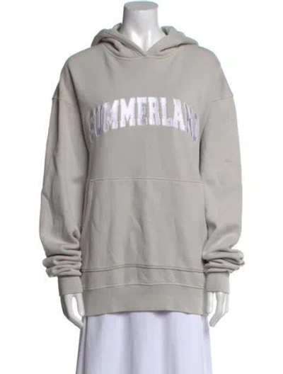 Pre-owned Nahmias Graphic Print Crew Neck Sweater In Gray