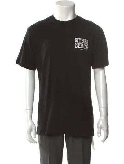 Pre-owned Nahmias Graphic Print Crew Neck T-shirt In Black