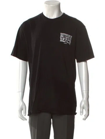 Pre-owned Nahmias Graphic Print Crew Neck T-shirt In Black