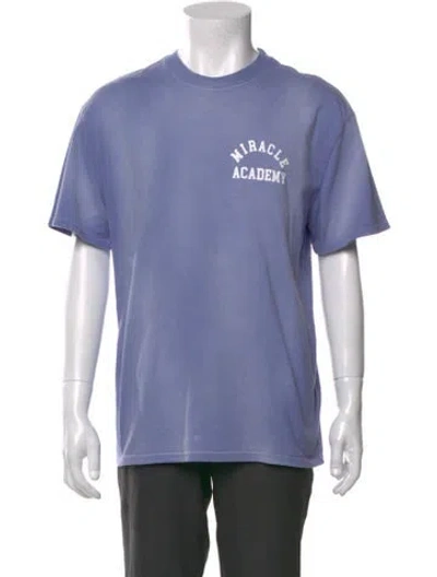Pre-owned Nahmias Graphic Print Crew Neck T-shirt In Blue